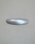 Juliana Marcs metallic satin padded headband in silver