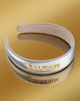 Balmain Silver Leather Headband