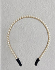 Juliana Marcs pearl slim headband in ivory, second view