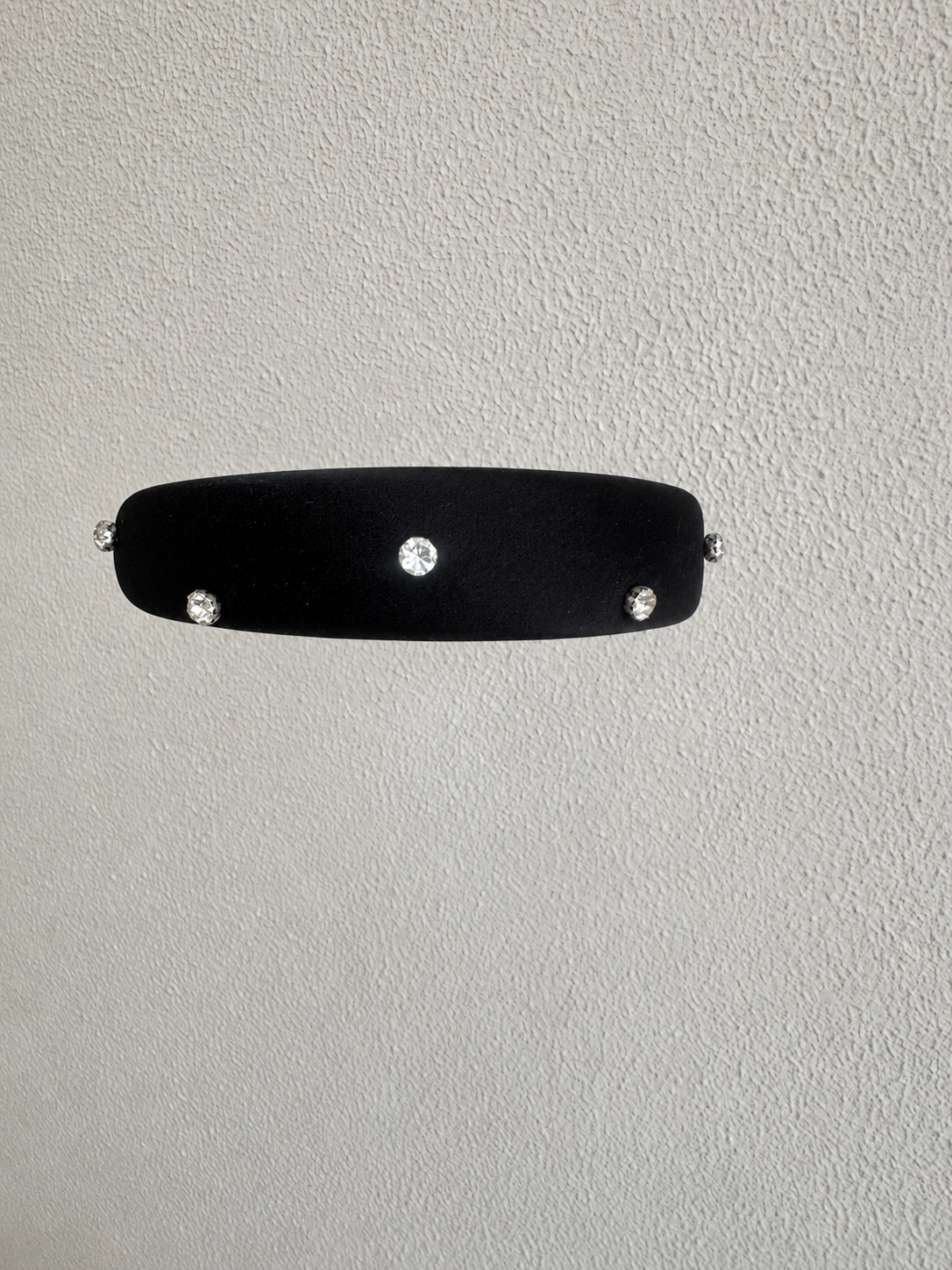 Juliana Marcs crystal satin headband in black