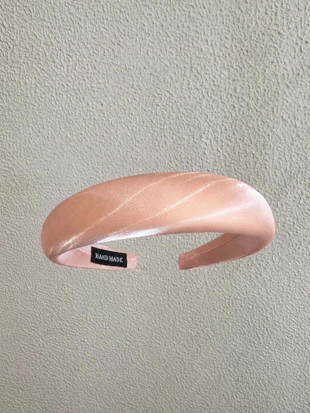 Juliana Marcs satin padded headband in blush