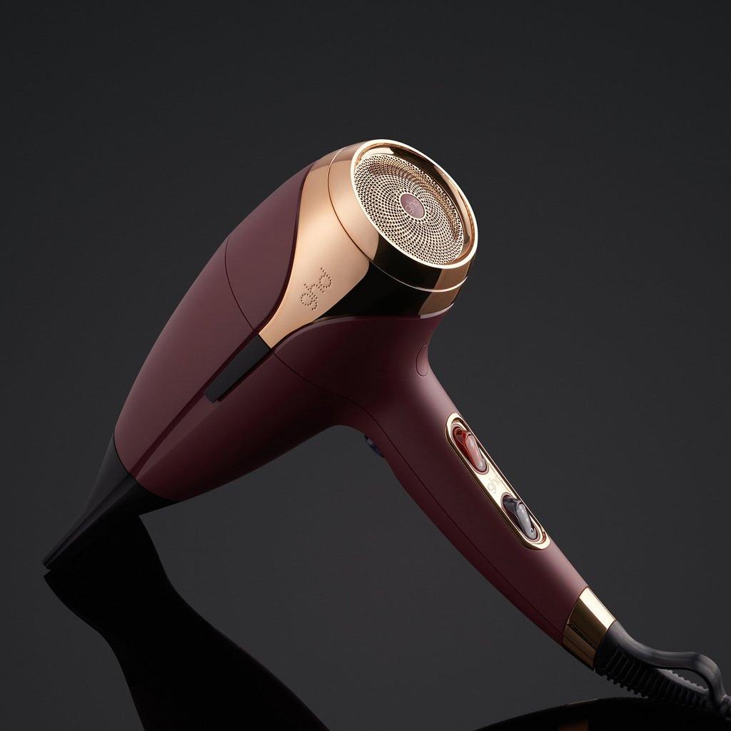 GHD Helios Hair Dryer Plum side view