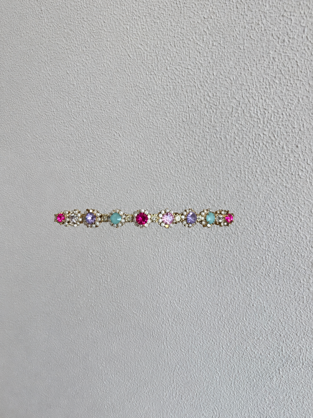 Juliana Marcs jewel flower slim headband in pastel