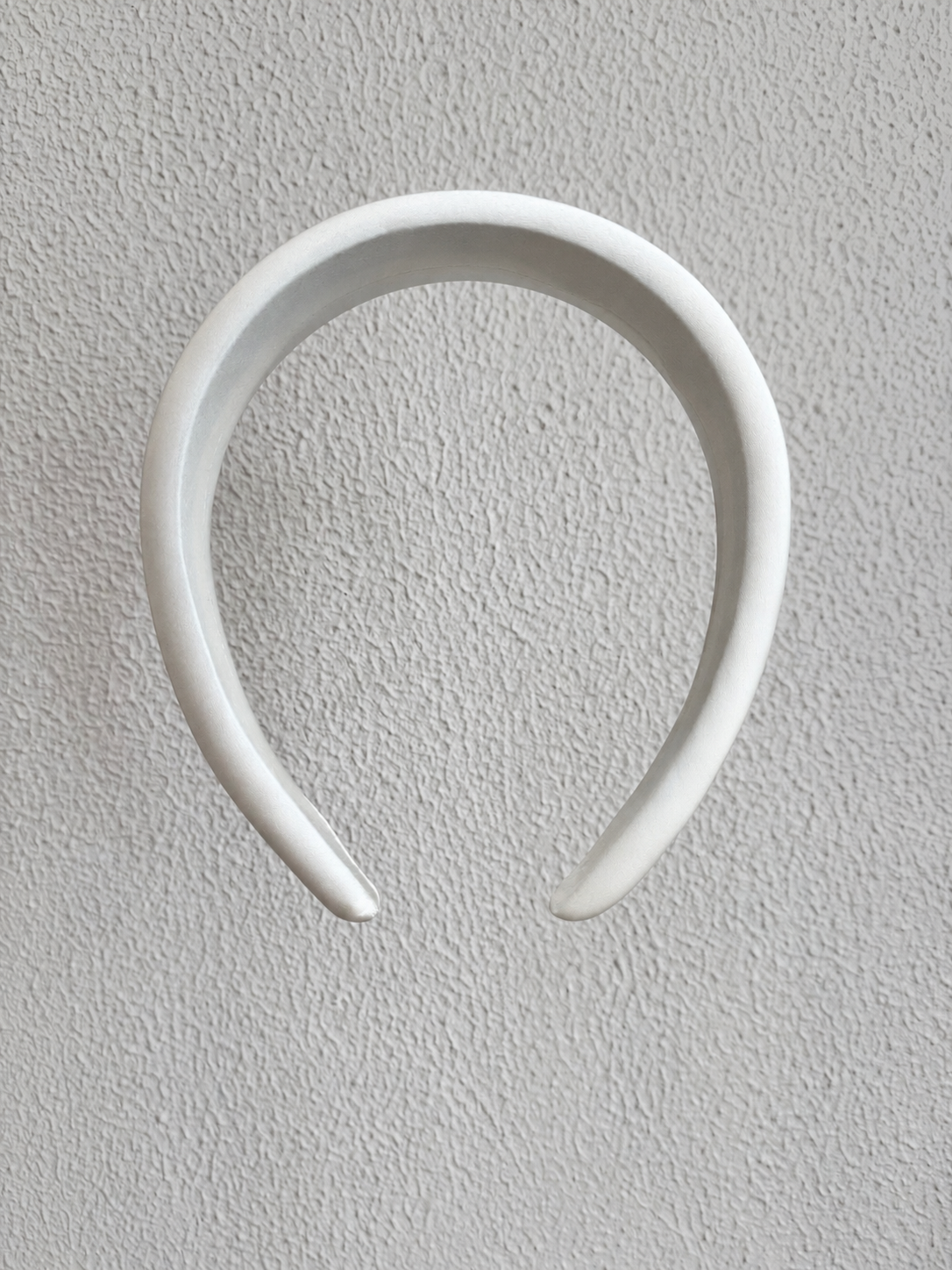 Juliana Marcs satin padded headband in ivory