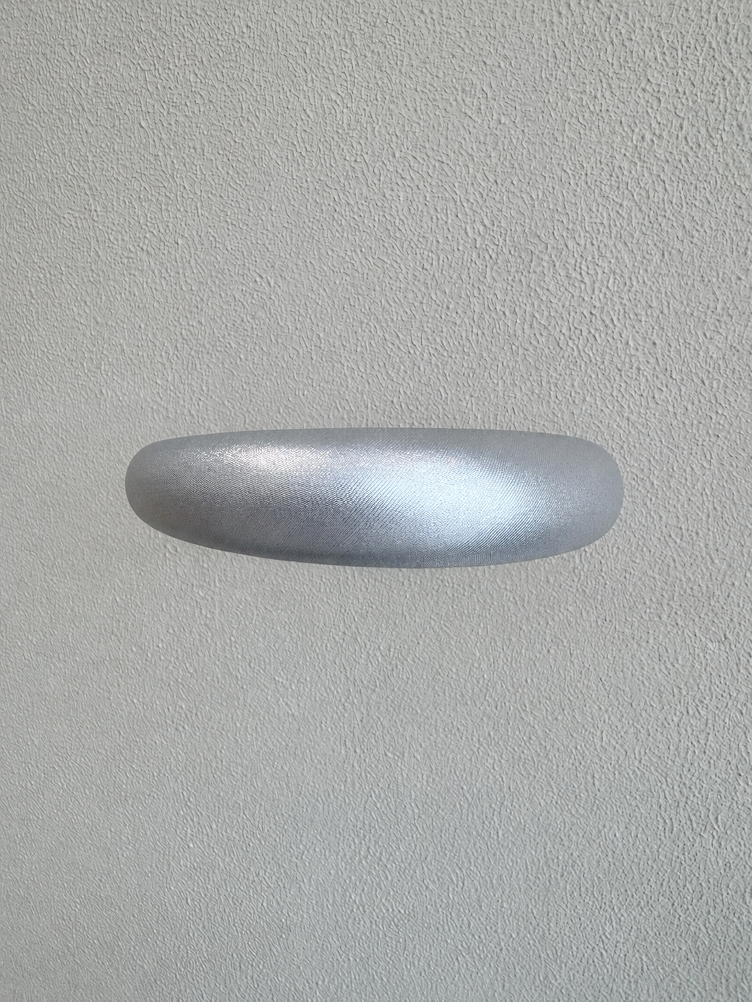 Juliana Marcs metallic satin padded headband in silver