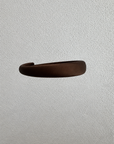 Juliana Marcs satin padded headband in chocolate