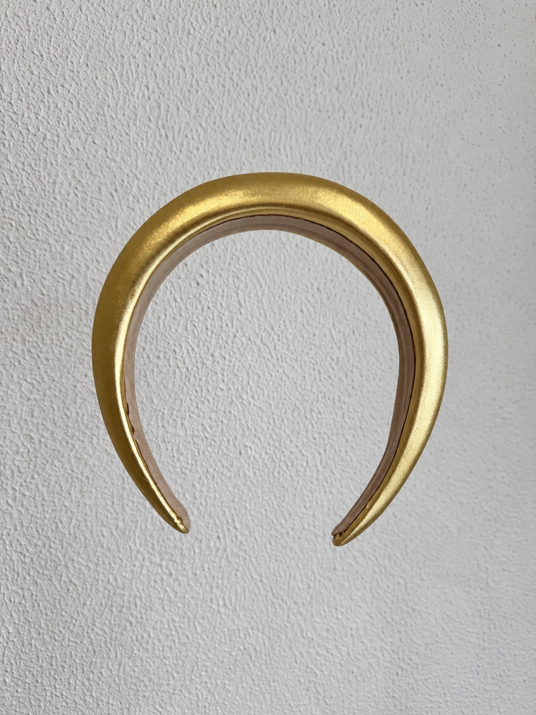 Juliana Marcs satin padded headband in gold