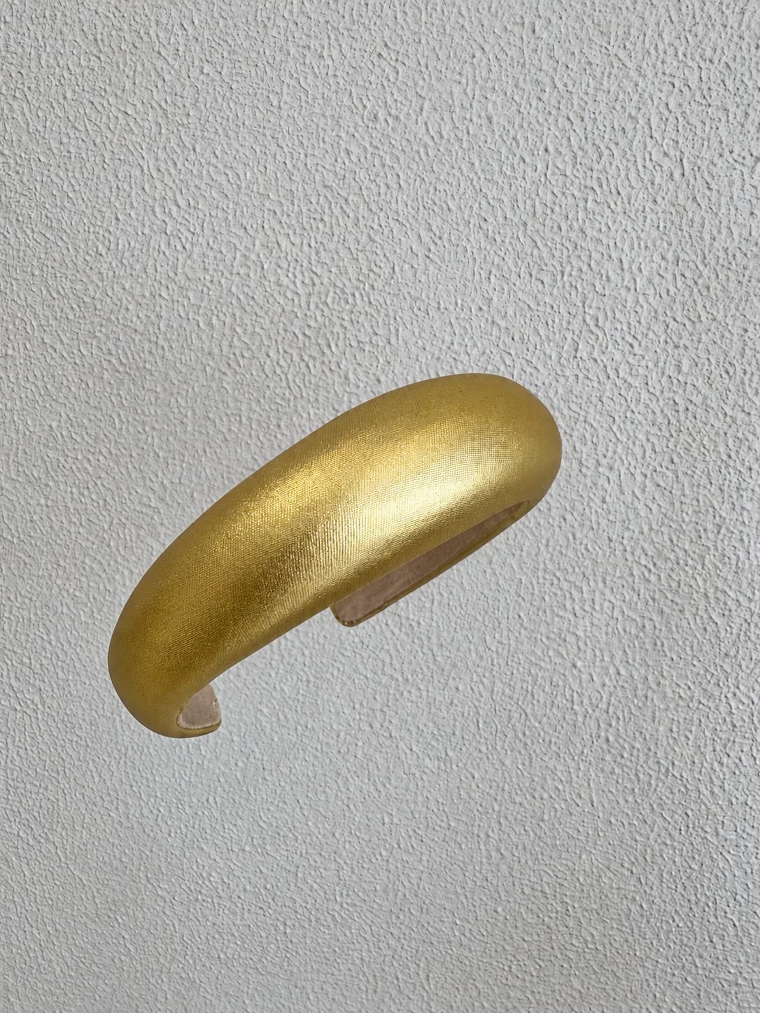 Juliana Marcs satin padded headband in gold, second view
