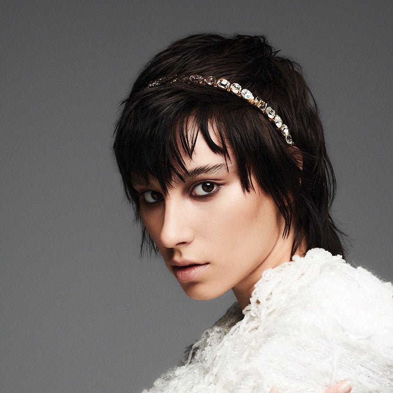 Balmain Crystal Gold & Silver Small Headband