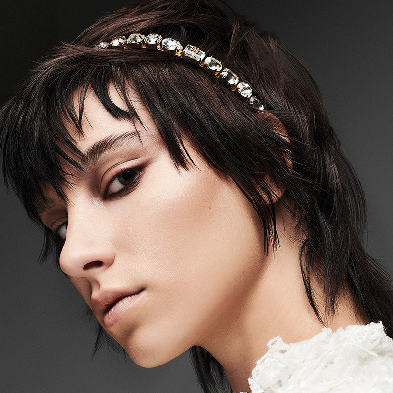 Balmain Crystal Gold & Silver Small Headband