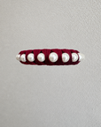 Juliana Marcs woven pearl headband in ivory, second view