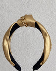 Juliana Marcs chain knot headband in gold, second view