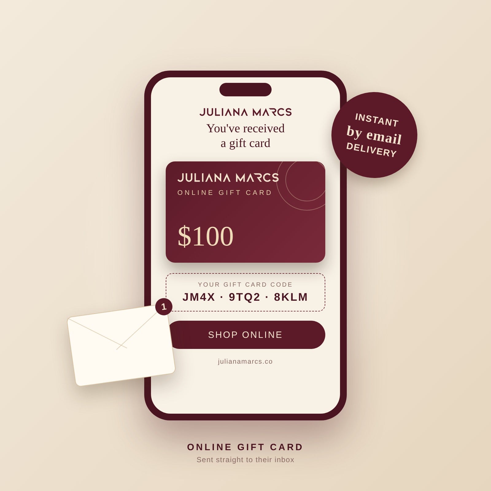 Juliana Marcs online gift card